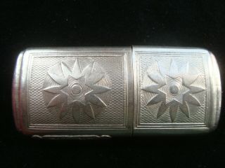 Rare Vintage French Trench Lighter Briquet Feuerzeug Tax Seal Stars Brass/silver