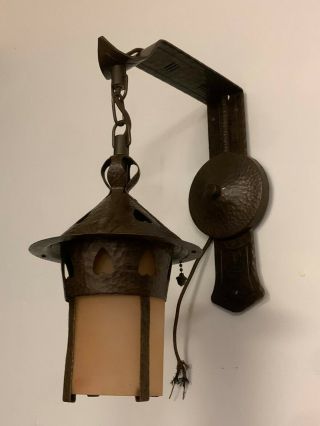 Gustav Stickley Style Mission Arts And Crafts Wall Sconce