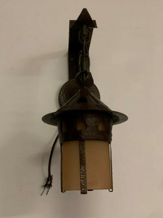 Gustav Stickley Style Mission Arts And Crafts Wall Sconce 2