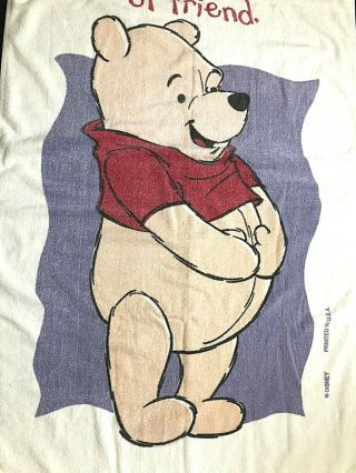 VTG Walt Disney Winnie The Pooh Bath & Beach Towel P is for Pooh the Best Friend 2
