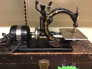 Antique Rare Wilcox & Gibbs Sewing Machine With Box Etc.  1800 