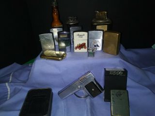 14 Vintage Lighters Zippo,  Supreme,  Smc,  Ronson,  Madoros,  Aurora,  Evans