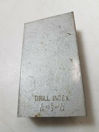 Vintage Drill Index 1/16 " To 10 1/2 " By 1/64 "