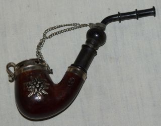 Vintage Swiss Made Lidded Tobacco Pipe - Switzerland - BBK B.  B.  K. 3