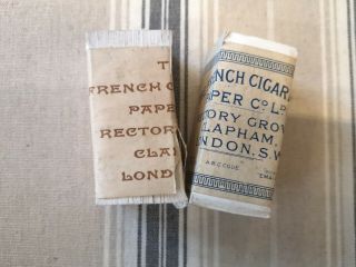 2 Antique French Cigarette Paper Co Clapham London Rolling Papers 1920s British
