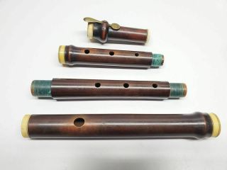 Antique 1800s Metzler London Boxwood 1 - Key Baroque Flute In Fantastic Shape