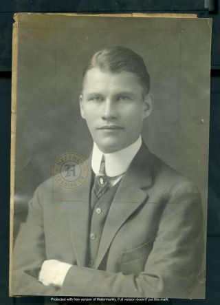 Vintage Football Player Coach Hall Of Fame Photo C.  1914: Andrew Latham Smith