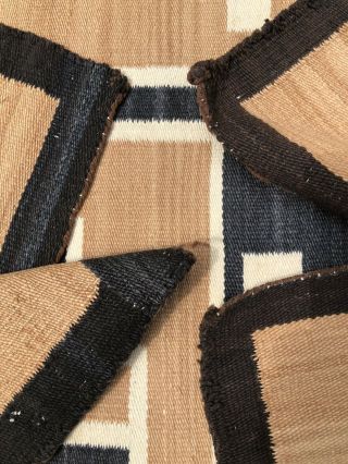 Large Antique Navajo Blanket Rug Native American Indian C 1920 71” X 37