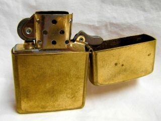 Vintage Sept.  2004 Brass Zippo Pocket Lighter Gold Plated Insert