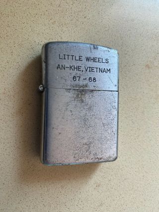 Vulcan Lighter " Little Wheels An - Khe Vietnam 67 - 68 " Vietnam War