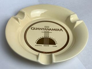 Vintage Guantanamera Habana Cuba Ceramic Cigar Ashtray 8 "