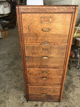 Antique Oak Filing Cabinet Library Bureau Sole 1890 - 1903 Local Pick Only