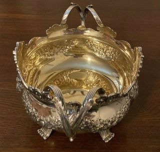 ESTATE VINTAGE SHREVE CRUMP & LOW CO STERLING SILVER FOOTED REPOUSSE BOWL 944 GR 2