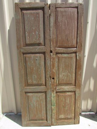 Antique Pair Mexican Old - Vintage - Primitive - Rustic - 35x78 - Barn Doors - Panels