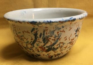 Antique Vintage Red Wing ?? Western Stoneware ??? 5 Spongeware Bowl 5”
