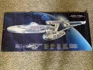 Vintage Star Trek Enterprise Poster 1979 (47 " X 22 ")