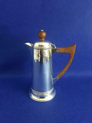 Art & Crafts H/m Sterling Silver Coffee/chocolate Pot Ches 1922 314g