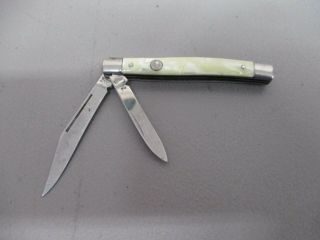 Vintage Imperial Prov Usa 2 Blade Pocket Knife W/ Mother Of Pearl Handle Great C