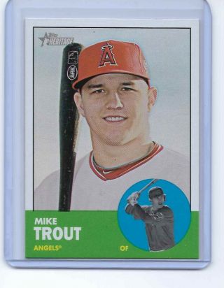 2012 Topps Heritage Angels Team Team Set (17) With Mike Trout