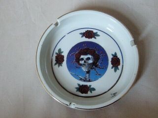 Vintage Grateful Dead Skeleton And Roses Collectible Ashtray Rare Signed