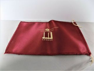 1 Vintage Dunhill Of London Satin Pipe Bag 8 " X 4.  75 " Burg - Gold