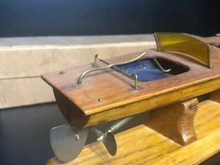 Antique Kellner Clockwork Wind Up Boat With Box Near 12” 3