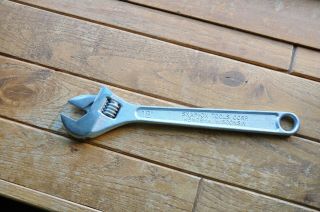Vintage Snap On Blue Point Alloy Steel 12 " Adjustable Wrench Usa