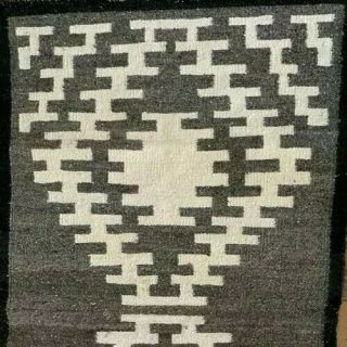 Antique Navajo Rug Two Grey Hills Native American Indian Blanket Weaving 2