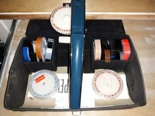 Vintage Dymo M - 10 Label Maker Tapewriter With Case,  Extra Of Rolls Of Tape