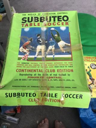 Vintage Subbuteo Table Soccer Continental Club Edition Boxed Set.