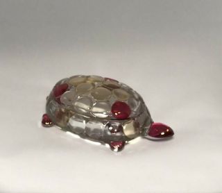 Vintage Westmoreland Thousand Eye Glass Turtle Trinket Dish - Turtles 3