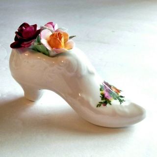 Vintage Shoe Royal Albert Bone China Old Country Roses Collectible