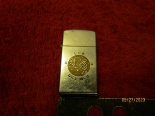 Vintage Leo July 24 - August 23 Astrology Zippo Lighter Made In Usa