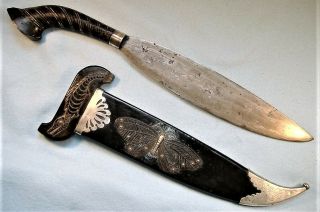 Fine And Unusual Old Antique Moro Style Philippines Barong Sword / Keris Kriss