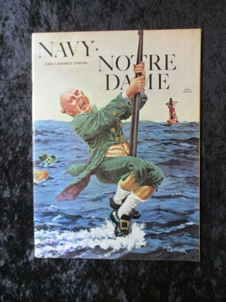 Vintage October 31,  1970 Navy Vs Notre Dame College Football Program 1469