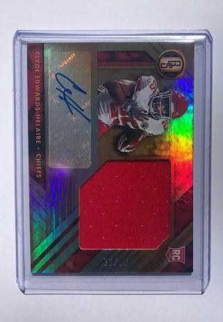 2020 Panini Gold Standard Clyde Edwards - Helaire Rookie Patch Auto Jumbo /99 Rc
