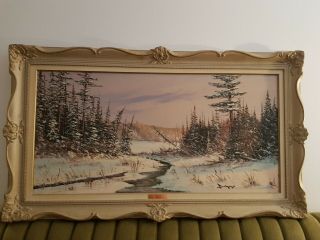 Oil Painting Cole Bowman Vintage Authentic Framed Signed Canadian Rare