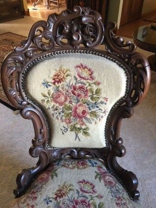 Rococo / Victorian Walnut side chair 2