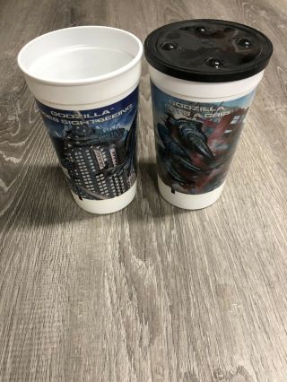 2 Vintage Godzilla Taco Bell Cup Soda Cups See Pictures The Movie
