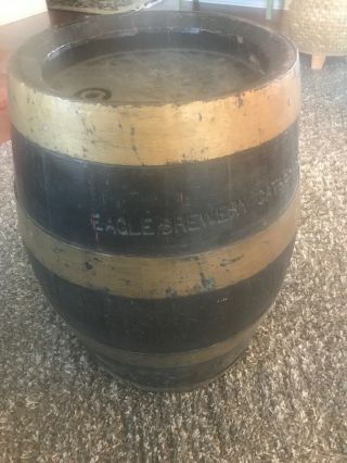 Antique Pre Prohibition Eagle Brewery Beer Catasauqua Pa 24” Wood Barrel Rare