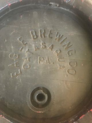 Antique Pre Prohibition Eagle Brewery Beer Catasauqua PA 24” Wood Barrel Rare 3