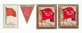 4 Kuwait Flags & Banner Tobacco & Silk Cards 1929 - 1936