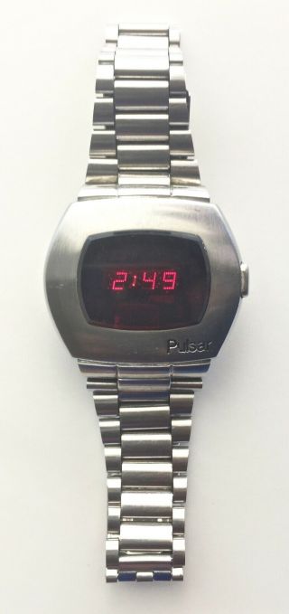 Pulsar P2 2900 Led Time Computer Wrist Watch James Bond Vintage Rare 1973 Japan