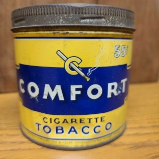Vintage Comfort Tobacco Tin Made In Quebec,  Canada By The B.  Houde Company Ltd.