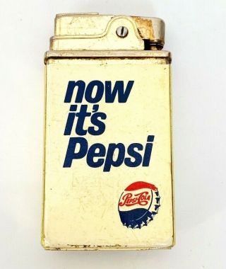 Vintage Pepsi Cola Musical Lighter By Brown Cigarette Made In Japan Rare