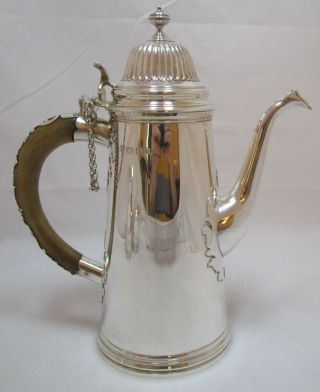 Queen Anne Style Sterling Silver Coffee Pot,  790 Grams,  1968