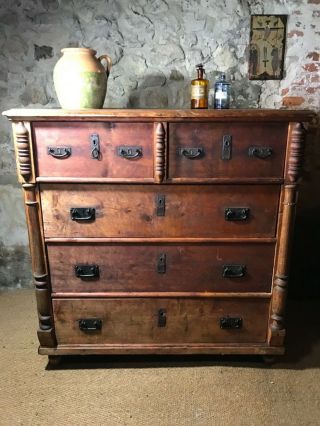 Grand Antique French Chest Of Drawers From Normandy C Late 1800’s
