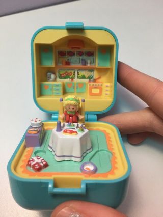 Polly Pocket Dinner Time Ring Case,  With Ring And Doll,  Vintage Toy 1991