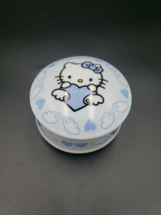 Vintage 1976 Sanrio Hello Kitty Musical Ceramic Trinket Box " Somebody Loves Me "