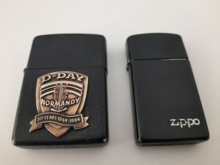 Zippo x 2 - 50yrs D - Day And Small Zippo 2